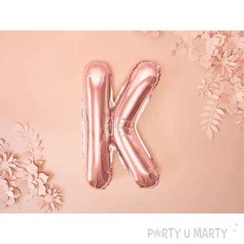 balon foliowy litera k rozowe zloto partydeco 14 ltr