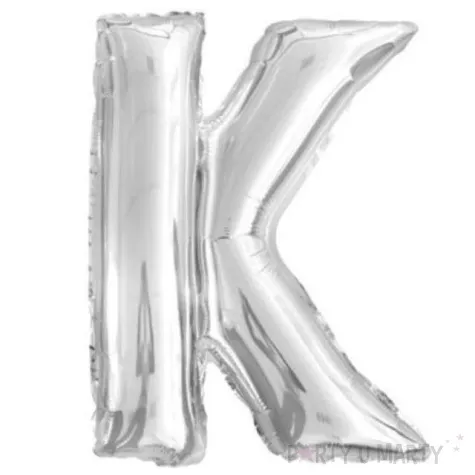 balon foliowy litera k srebrny oem 16 ltr