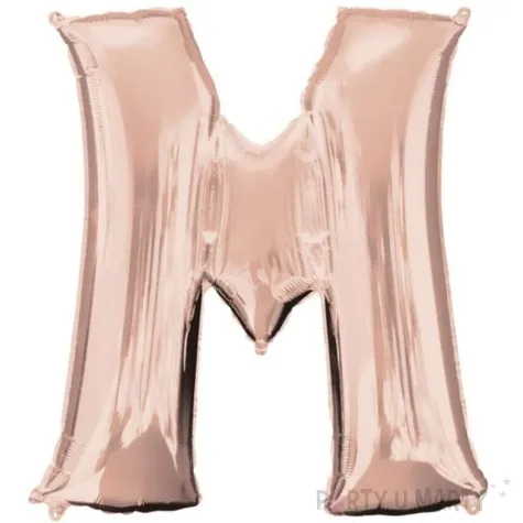 balon foliowy litera m szampanski amscan 32 ltr