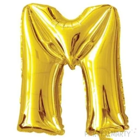 balon foliowy litera m zloty oem 16 ltr