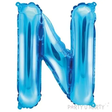 balon foliowy litera n 14 partydeco niebieski