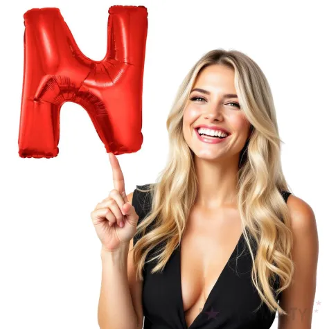 balon foliowy litera n czerwony funny fashion 40 ltr