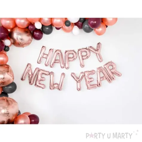 balon foliowy litera n rozowe zloto partydeco 14 ltr