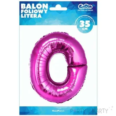 balon foliowy litera o 14 godan rozowy