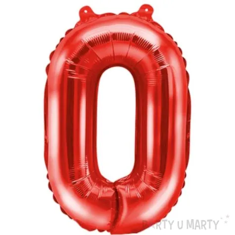 balon foliowy litera o czerwony partydeco 14 ltr