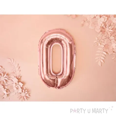 balon foliowy litera o rozowe zloto partydeco 14 ltr