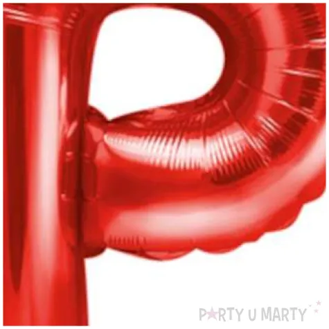 balon foliowy litera p czerwony partydeco 14 ltr