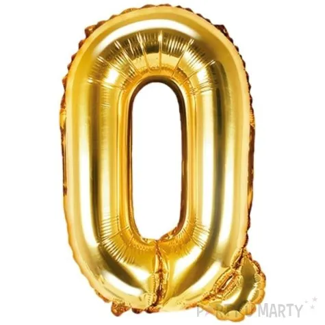 balon foliowy litera q 14 partydeco zloty