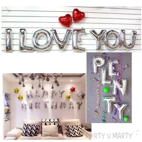 balon foliowy litera q 16 oem srebrny