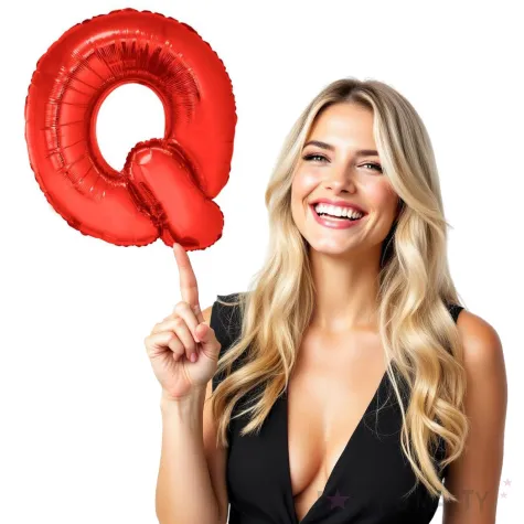 balon foliowy litera q czerwony funny fashion 40 ltr