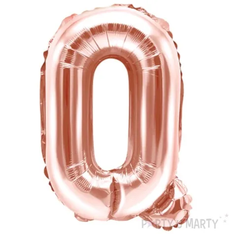 balon foliowy litera q rozowe zloto partydeco 14 ltr