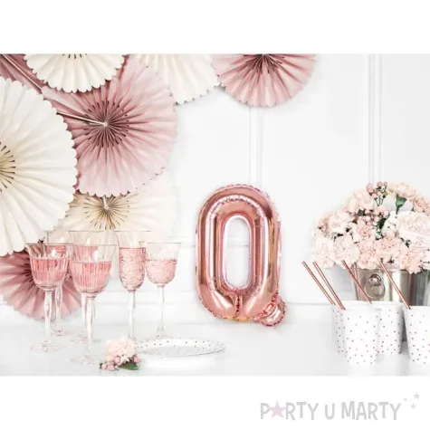 balon foliowy litera q rozowe zloto partydeco 14 ltr