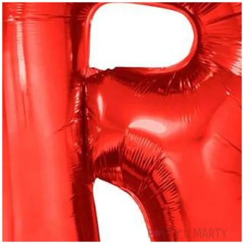 balon foliowy litera r czerwony funny fashion 40 ltr
