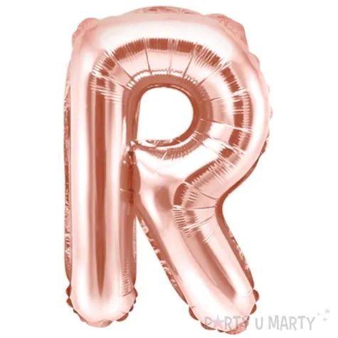 balon foliowy litera r rozowe zloto partydeco 14 ltr
