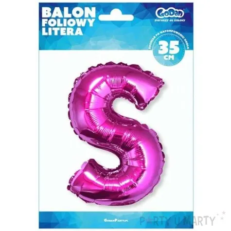 balon foliowy litera s 14 godan rozowy