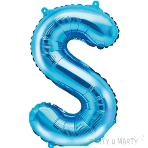 balon foliowy litera s 14 partydeco niebieski