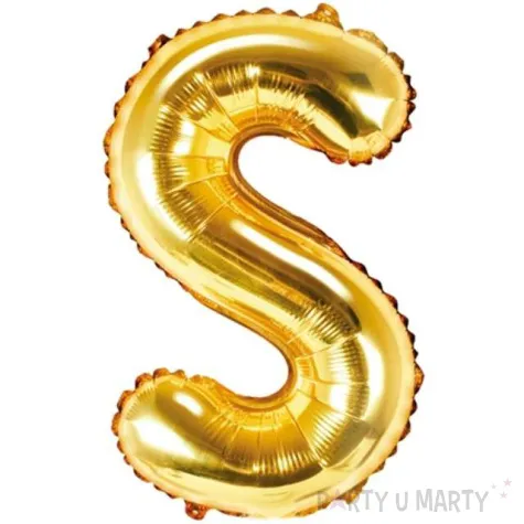 balon foliowy litera s 14 partydeco zloty