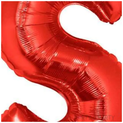 balon foliowy litera s czerwony funny fashion 40 ltr