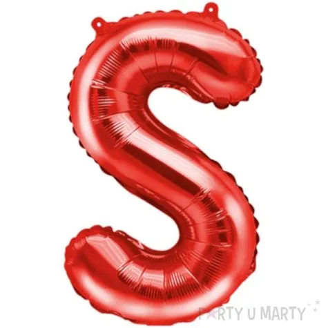 balon foliowy litera s czerwony partydeco 14 ltr