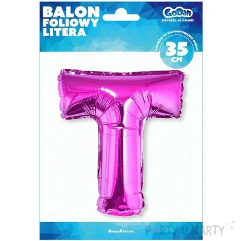 balon foliowy litera t 14 godan rozowy