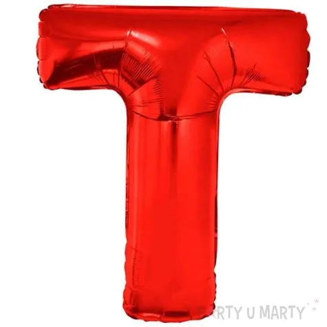 balon foliowy litera t czerwony funny fashion 40 ltr
