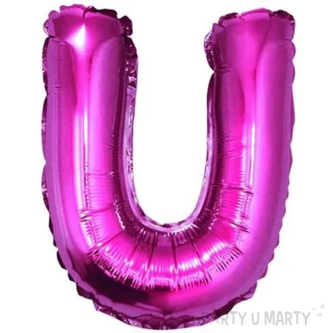 balon foliowy litera u 14 godan rozowy