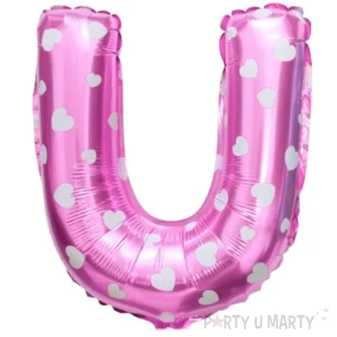 balon foliowy litera u 16 oem rozowy