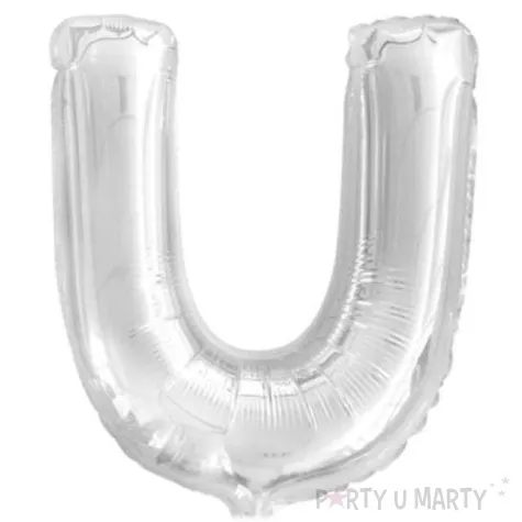 balon foliowy litera u 16 oem srebrny