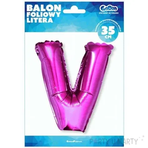 balon foliowy litera v 14 godan rozowy