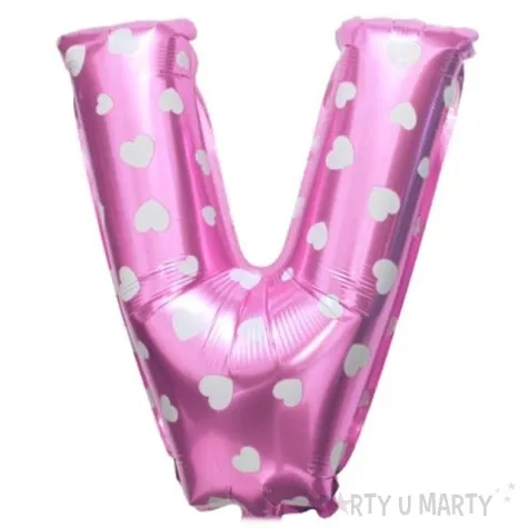 balon foliowy litera v 16 oem rozowy