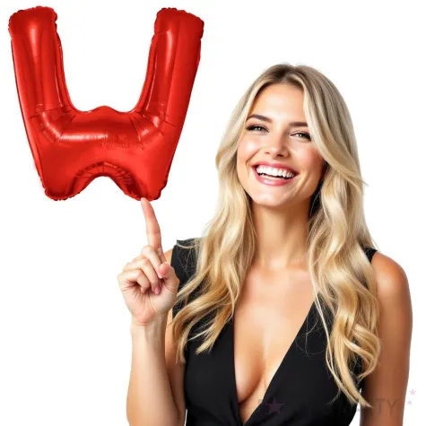 balon foliowy litera w czerwony funny fashion 40 ltr