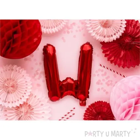 balon foliowy litera w czerwony partydeco 14 ltr
