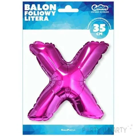balon foliowy litera x 14 godan rozowy