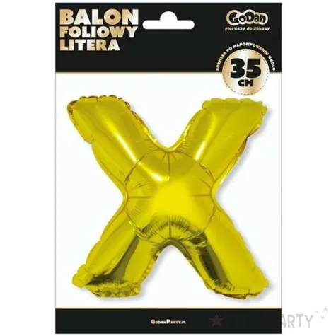 balon foliowy litera x 14 godan zloty