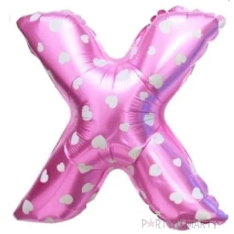 balon foliowy litera x 16 oem rozowy