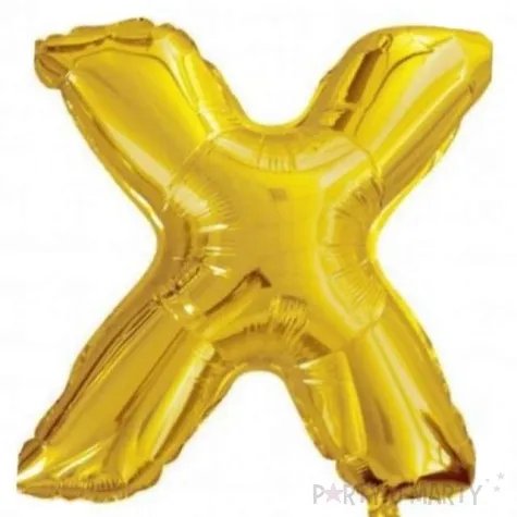 balon foliowy litera x 16 oem zloty