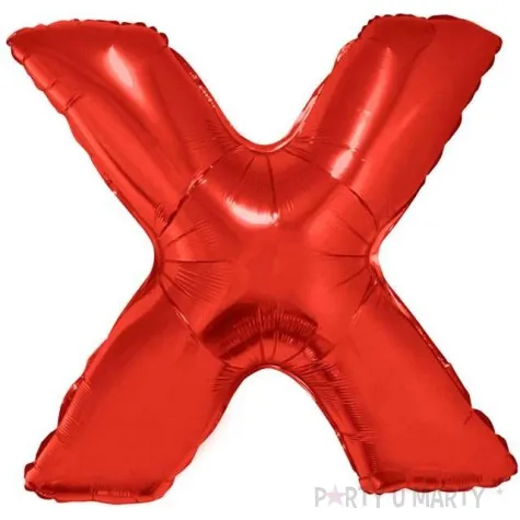 balon foliowy litera x czerwony funny fashion 40 ltr