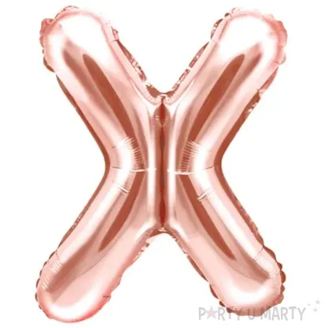 balon foliowy litera x rozowe zloto partydeco 14 ltr
