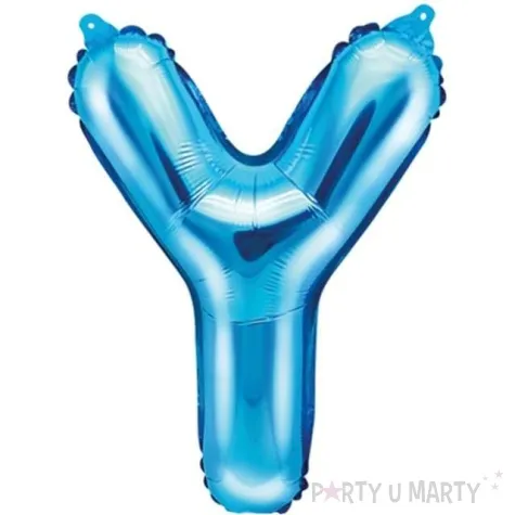 balon foliowy litera y 14 partydeco niebieski