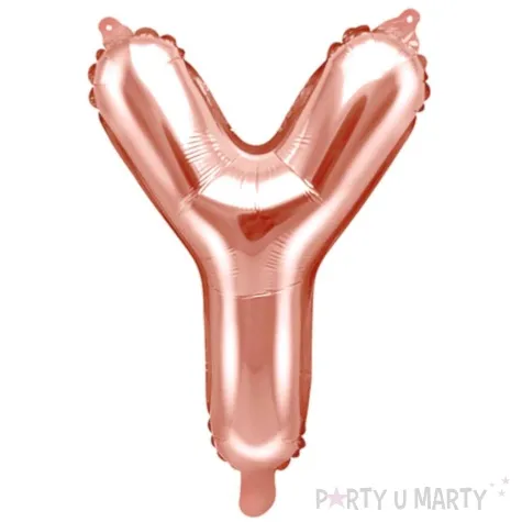 balon foliowy litera y rozowe zloto partydeco 14 ltr