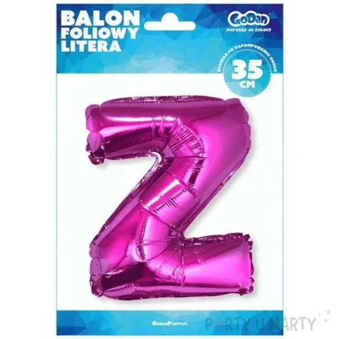 balon foliowy litera z 14 godan rozowy