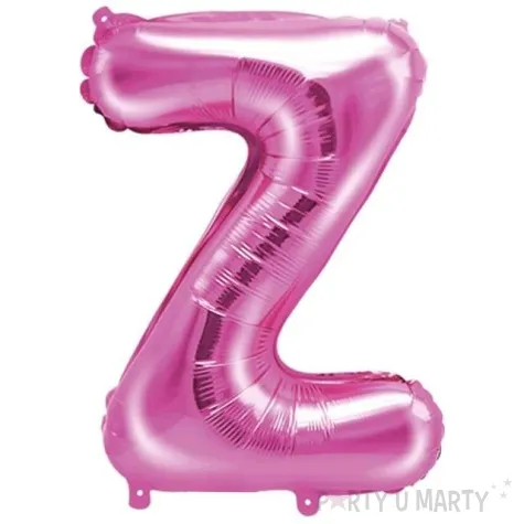 balon foliowy litera z 14 partydeco rozowy ciemny