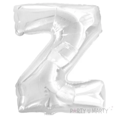 balon foliowy litera z 16 oem srebrny