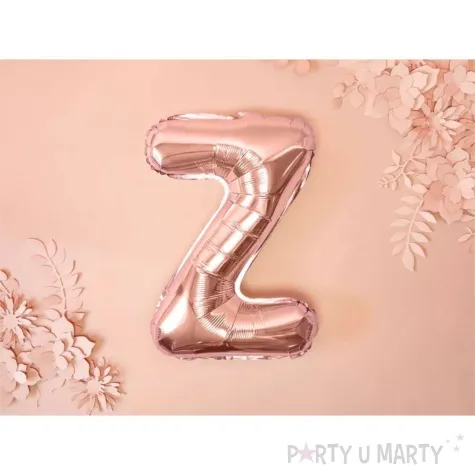 balon foliowy litera z rozowe zloto partydeco 14 ltr