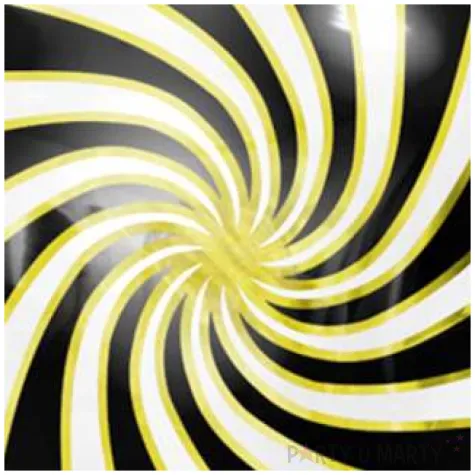 balon foliowy lizak czarno bialy partydeco 14 rnd