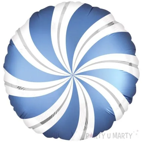 balon foliowy lizak satin niebieski amscan 18 rnd