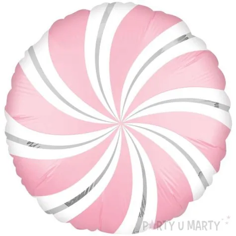 balon foliowy lizak satin rozowy amscan 18 rnd