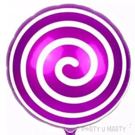 balon foliowy lizak spiralka purpurowy oem 18 rnd