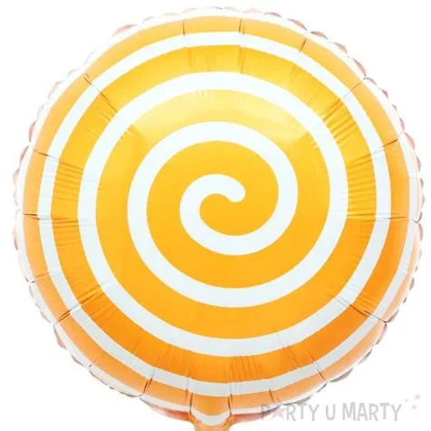 balon foliowy lizak spiralka zolty oem 18 rnd