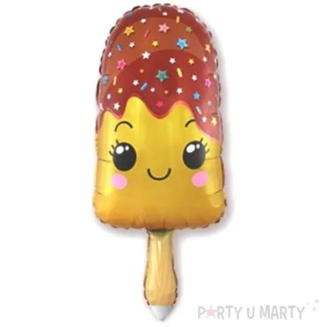 balon foliowy lod na patyku zolty flexmetal 10 shp